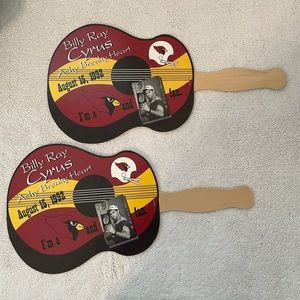 RARE VINTAGE BILLY RAY CYRUS PADDLE FANS 1993